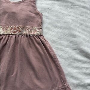 Adorable Kids Dress with Floral Band - Mauve